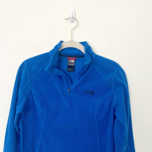 [The North Face] Blue 1/4 Zip Polartec Micro Fleece Sweater Women's Size XS - Picture 3 of 10